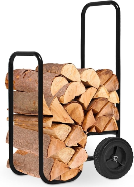 Gardebruk Kaminholzregal, Kaminholzwagen extra groß 105x56x45 cm Brennholzkarre Holzwagen