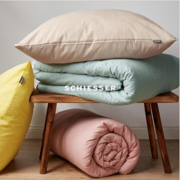 Schiesser Bettwäscheset Laura - Baumwoll Seersucker - 2-teilig - 135 x 200 cm - Hellgrün Bild 4