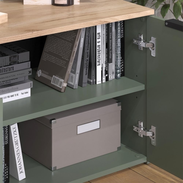 Kommode Wido Grün 80 x 50 cm mit 2 Türen Vicco Bild 4