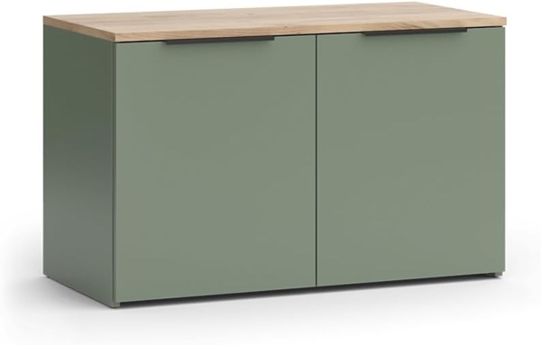 Kommode Wido Grün 80 x 50 cm mit 2 Türen Vicco Bild 1