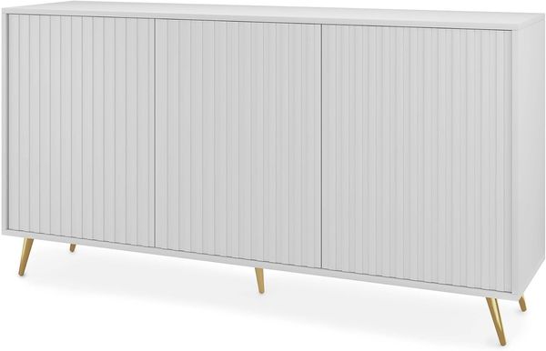 Selsey Bello Kommode mit Türen, Melamine, Weiß, 154