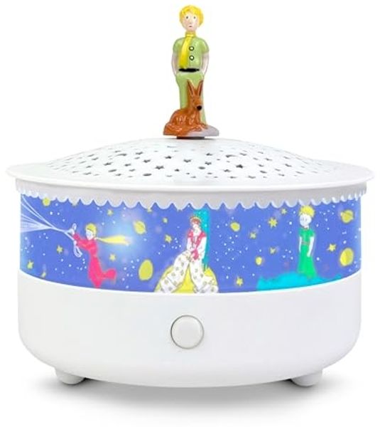 Trousselier 6260794 Sternenhimmel-Nachtlicht mit Musik, Kleiner Prinz, Schlummerlicht mit Schreifunktion, Sternenlicht, Einschlafhilfe, Spieluhr für Kinder