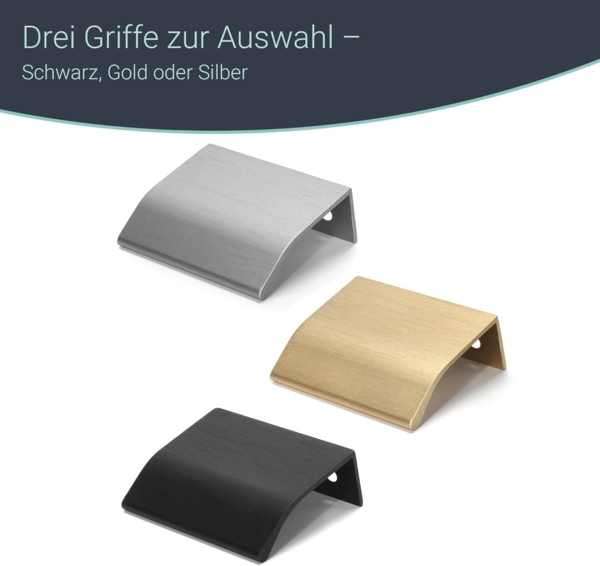 BADEDU ESLA Waschbecken mit Unterschrank 50 cm breit, Grau, Waschbecken Gussmarmor Weiß Bild 6