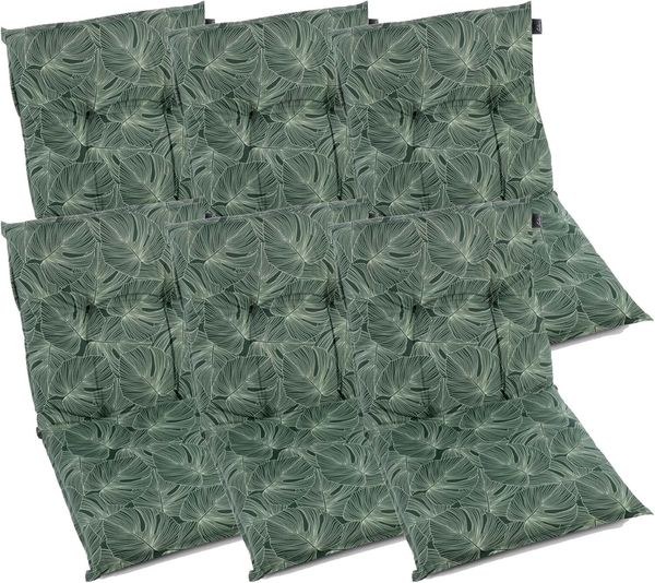 Gartenstuhlauflagen Hochlehner Niederlehner I Extra 8cm Dicke Sitzauflagen I Made in Europe I Stuhlauflage für Gartenstuhl I Polster für Gartenmöbel I hoher Komfort
