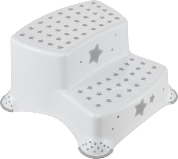 Keeeper Stars Tritthocker Schemel zweistufig Anti-Rutschfunktion Cosmic White