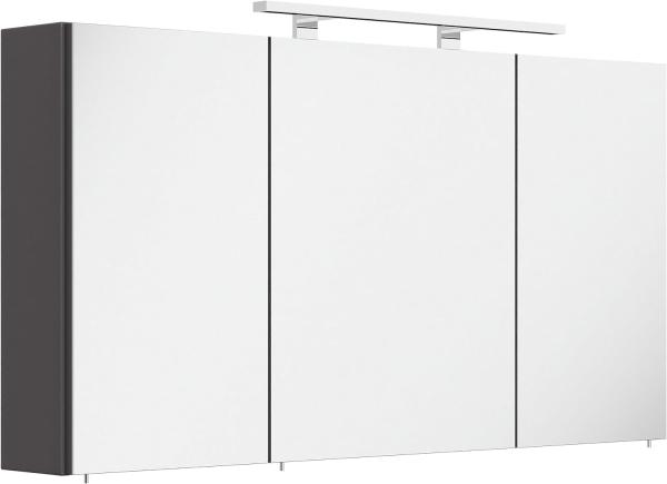 Spiegelschrank 120cm inkl. Design LED-Lampe und Glasböden anthrazit : Anthrazit