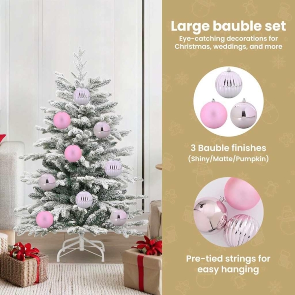 vidaXL Weihnachtskugel-Set 15 pcs Rosa Kunststoff 42018861 Bild 5