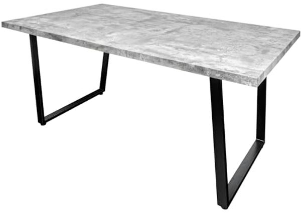 riess-ambiente Esstisch LOFT 160cm grau / schwarz (Einzelartikel, 1-St), Beton-Design · Metall · Kufen-Gestell · bis 6 Personen · Industrial