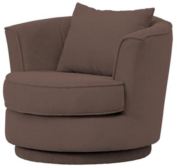 Sessel drehbar Comfy braun Webvelours 95 cm