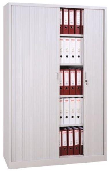 Querrollladenschrank "Gigant" Stahl Büro Aktenschrank Rolladenschrank (HxBxT) 1950 x 1200 x 460 mm Lichtgrau 555160