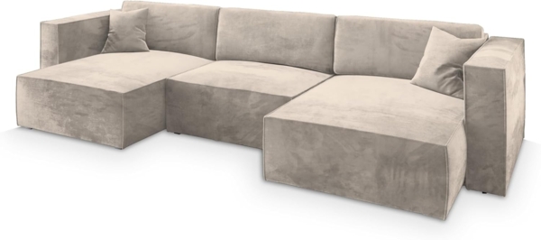 Masseno Ecksofa SARMO mit Schlaffunktion U-Form, Sofa mit Bettkasten