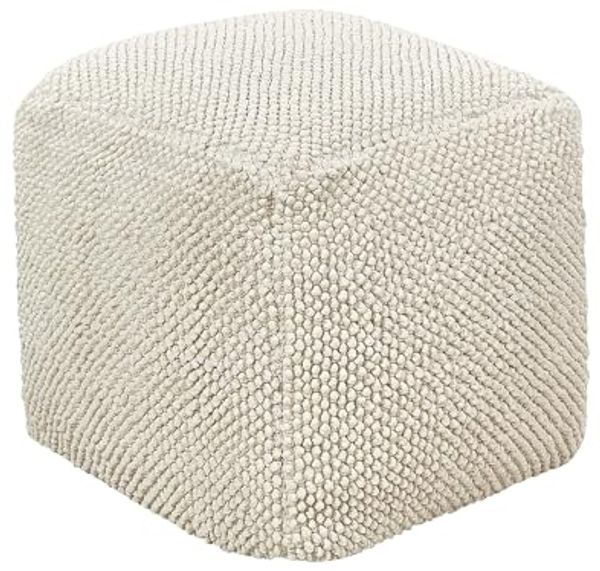 Pouf JOARA Beige Baumwolle 45 cm 45 cm
