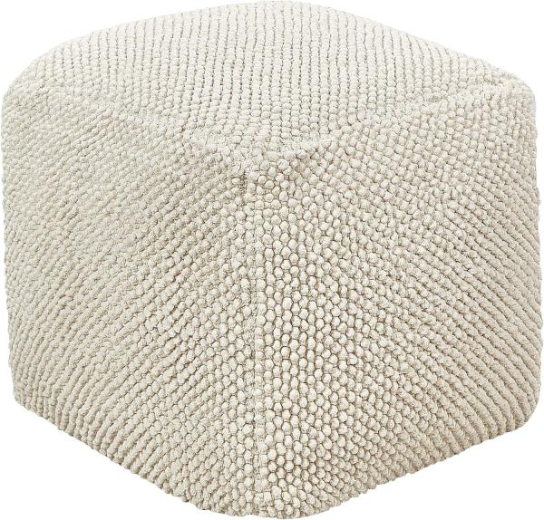 Pouf JOARA Beige Baumwolle 45 cm 45 cm