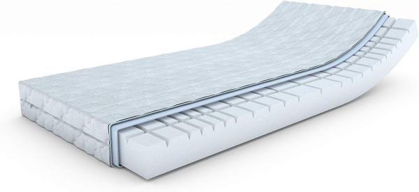 MSS® Revasana Premium 7 Zonen Würfel-Matratze 80x200 cm - H3 mit versteppten Klimafaserbezug
