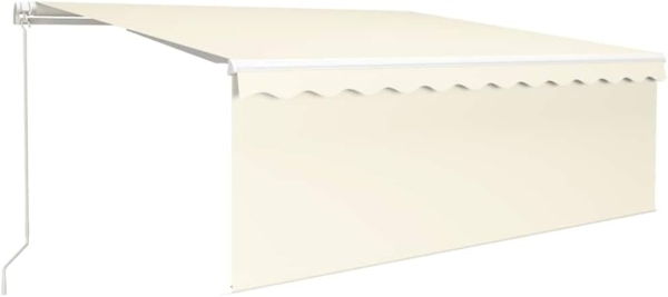 vidaXL Markise Manuell Einziehbar mit Rollo 4x3 m Creme 3069297