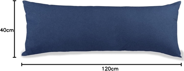 aqua-textil Classic Line Kissenbezug 2er-Set 40x120 cm dunkel blau Baumwolle Seitenschläferkissen Bezug Kissenhülle, Kopfkissenüberzug, Pillowcase, Bettkissen, Kopfkissenbezug, Reißverschluss Bild 8