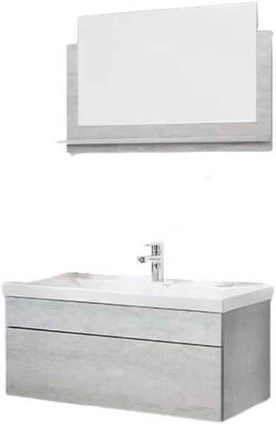 HOME DELUXE Badmöbel-Set 'WANGEROOGE BIG - M' Grau