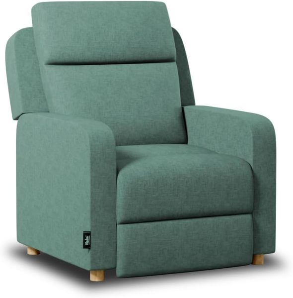 Nalui – Sessel Wohnzimmer, Fernsehsessel (77 x 87 x 98 cm) mit Verstellbarer Beinablage, Manueller Drucköffnung und Verstärkter Struktur. Relaxsessel mit Liegefunktion 160° | Grün