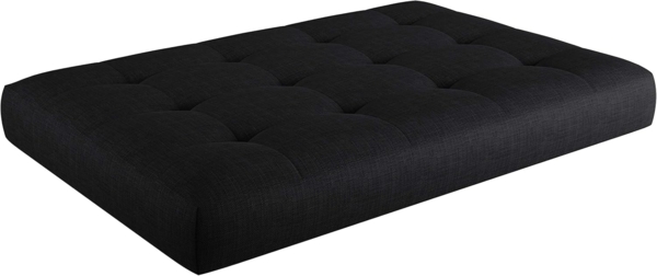 sunnypillow Palettenkissen Kaltschaum Palettenauflage Palettenpolster Palettensofa Sitzkissen Rückenlehne gesteppt Sitzkissen 120 x 60 x 15 cm Black Bild 1