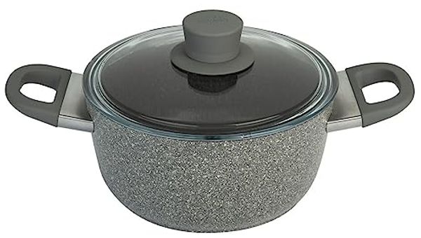 BALLARINI Murano Kochtopf mit Glasdeckel 20 cm, Aluminium