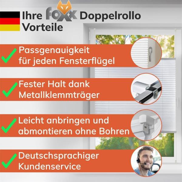 Foxx Plissee Plissee Klemmfix weiß 35x100 cm Bild 7