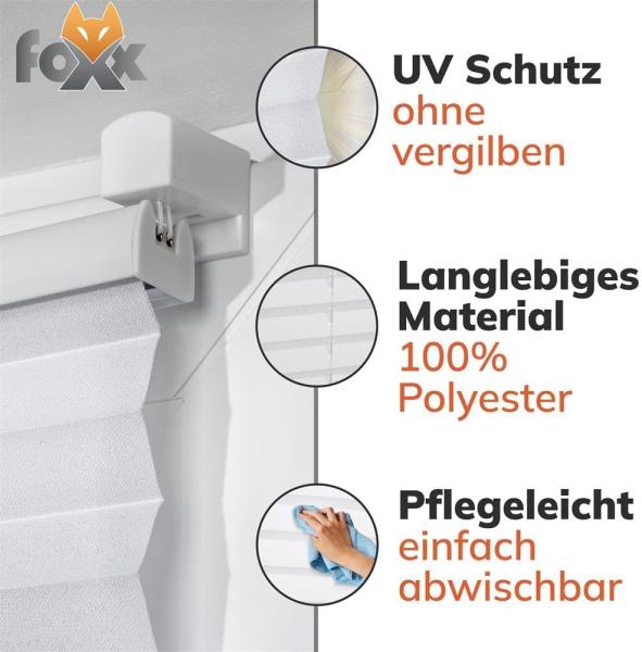 Foxx Plissee Plissee Klemmfix weiß 35x100 cm Bild 6