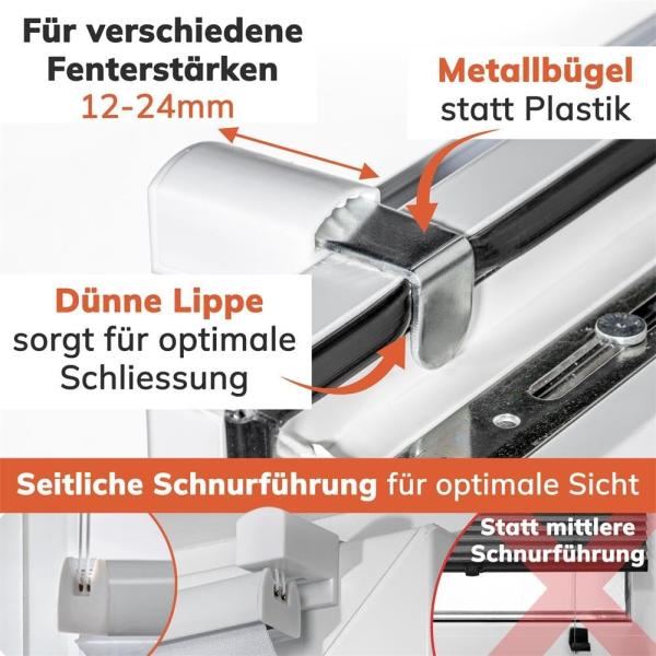 Foxx Plissee Plissee Klemmfix weiß 35x100 cm Bild 3