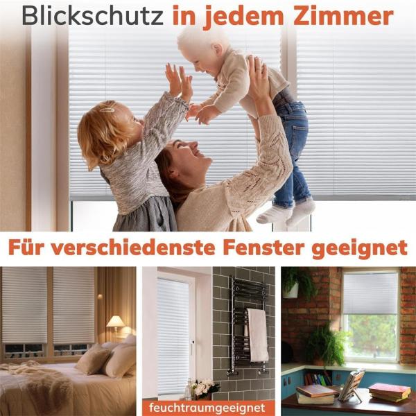 Foxx Plissee Plissee Klemmfix weiß 35x100 cm Bild 2
