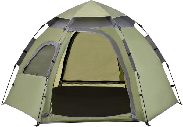 Campingzelt Nybro Pop Up Kuppelzelt 240x205x140cm Grün [pro. tec]