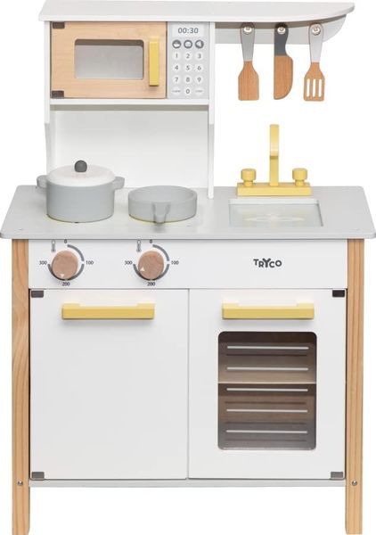 Tryco Holzküche weiß mit Gold