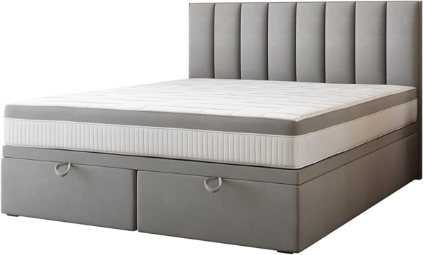 TRADA Boxspringbett BOND mit Taschenmatratze - Elegant Polsterbett mit Zwei Bettkasten (Bett + Materatze), mit zwei Bettkasten - mit Funktion, die das Bettenmachen erleichtert Bild 4