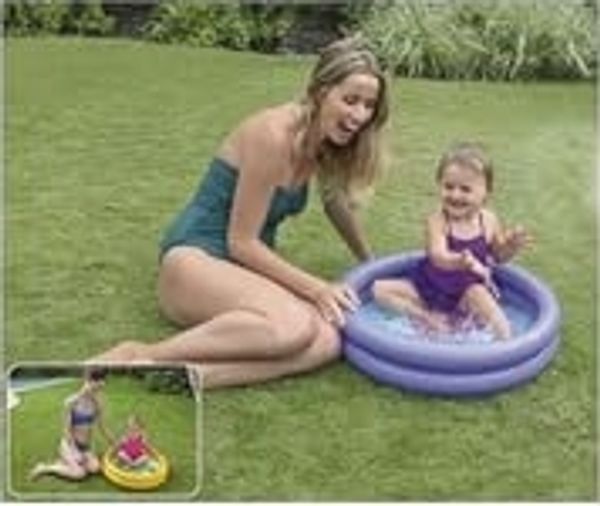 Intex 59409NP - Aufblasbarer Baby-Pool mit Tiermotivdruck, 1 Stück, Vinyl, Mehrfarbig, 61x15 cm