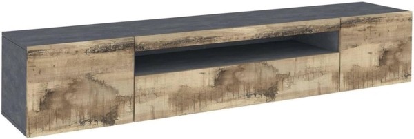 Dmora Linearer Schreibtisch mit drei Schubladen, Eichenfarbe, Maße 120 x 72 x 48 cm Bild 2