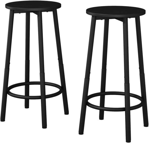 Barhocker Edmonton Schwarz 31.5 x 64 cm 2 Teile Vicco