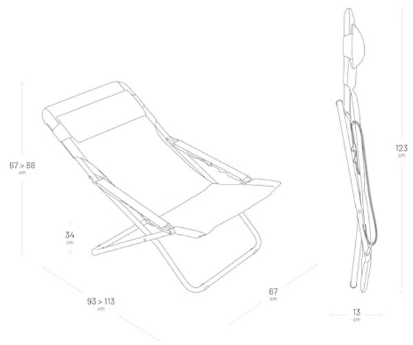 Lafuma Liegestuhl TRANSABED BeComfort® silber klappbar Bild 3