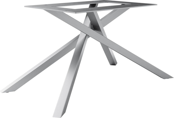 Kreuzgestell Rechteck Edelstahl für Tischplatten ab 200 cm