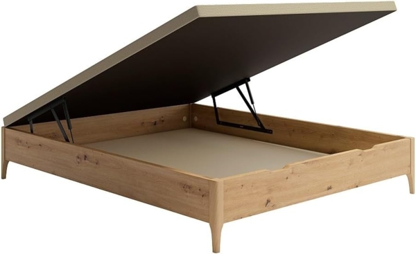 Vente-unique - Bettkasten 140x190 cm – Hell-Natur – VEONA von YSMÉE Bild 4