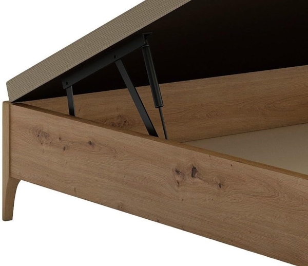 Vente-unique - Bettkasten 140x190 cm – Hell-Natur – VEONA von YSMÉE Bild 5