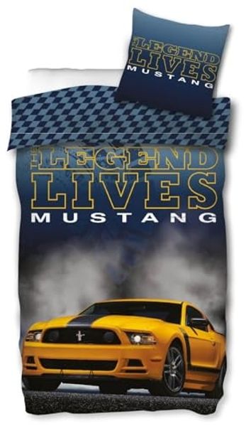 SkyBrands Bettwäsche Ford Mustang THE LEGEND LIVES - Bettwäsche-Set, 135x200 & 80x80, Baumwolle, 100% Baumwolle