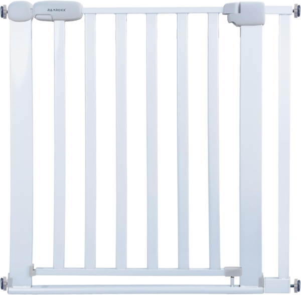 Absperrgitter Treppenschutzgitter weiß für 82-92cm Durchgang 77cm Hoch