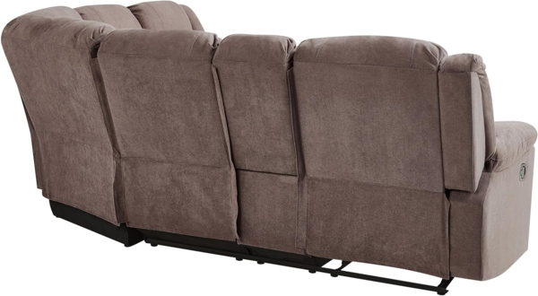 Ecksofa ROKKE Stoff Taupe Linksseitig Bild 7