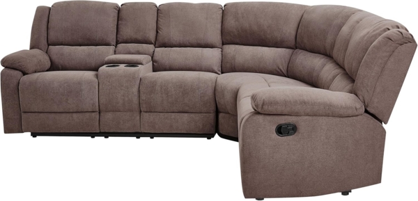 Ecksofa ROKKE Stoff Taupe Linksseitig Bild 6