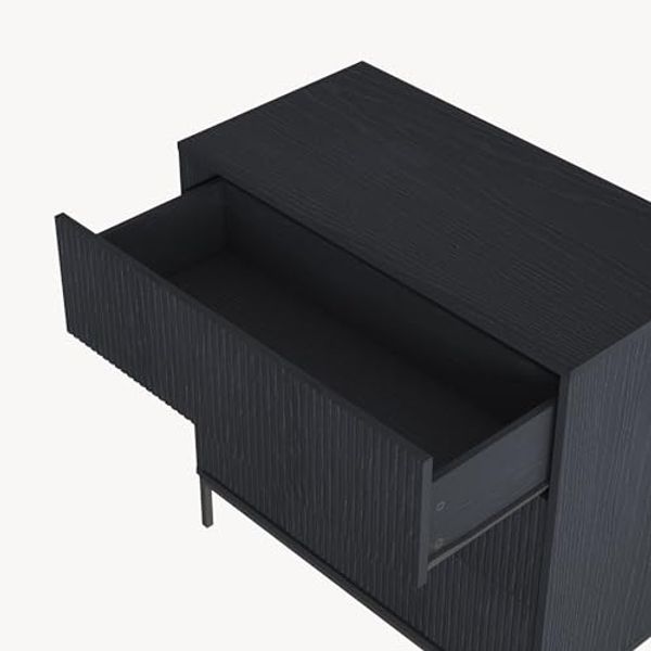 Kommode Nykapin 80x80x40 cm Schwarz [en. casa] Bild 7