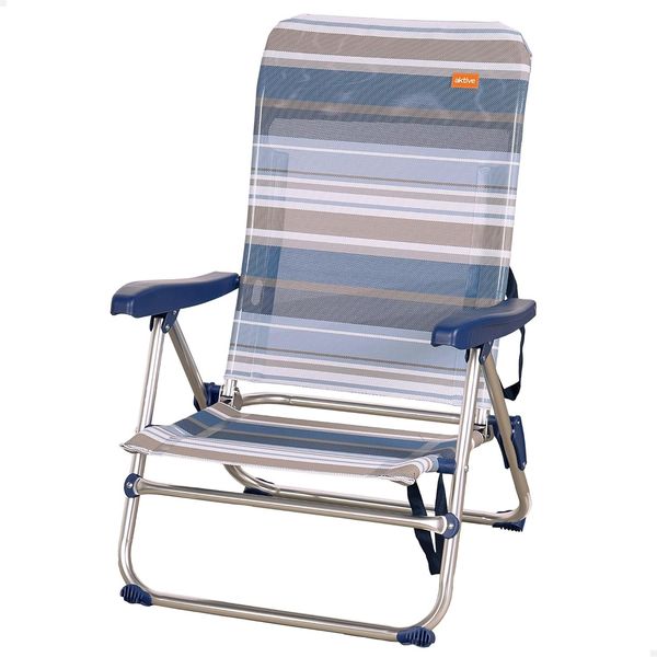 AKTIVE 62601 Strandstuhl, zusammenklappbar, niedrig, 5 Positionen