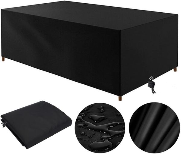 Gartenmöbel Abdeckung Wasserdicht 130x90, Abdeckung Gartenmöbel Winterfest 130 x 90 x 70 cm Abdeckplane Gartenmöbel Schutzhülle Gartentisch Abdeckung für Möbelsets Tische und Stühle (Schwarz)
