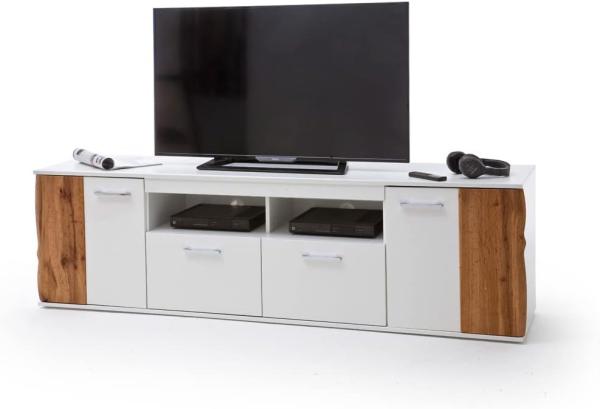 TV-Board Gerda 10 weiß Hochglanz 203x59x44 cm Lowboard Wohnzimmer