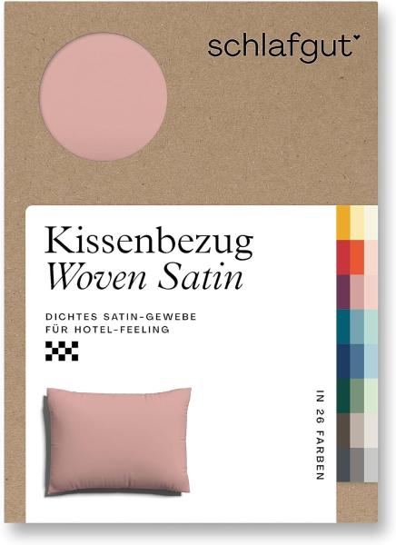 Schlafgut Woven Satin Bettwäsche|Kissenbezug einzeln 60x80 cm| purple-mid