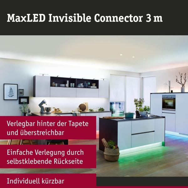 Paulmann No. 79828 MaxLED Invisible Connector 3m für LED-Stripes Bild 2