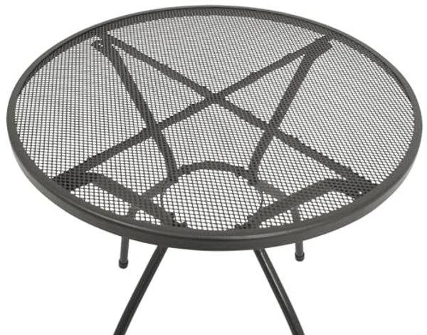 DEGAMO Gartentisch CLASSIC, 70cm rund, Stahl + Streckmetall anthrazit Bild 3