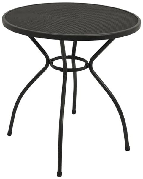 DEGAMO Gartentisch CLASSIC, 70cm rund, Stahl + Streckmetall anthrazit